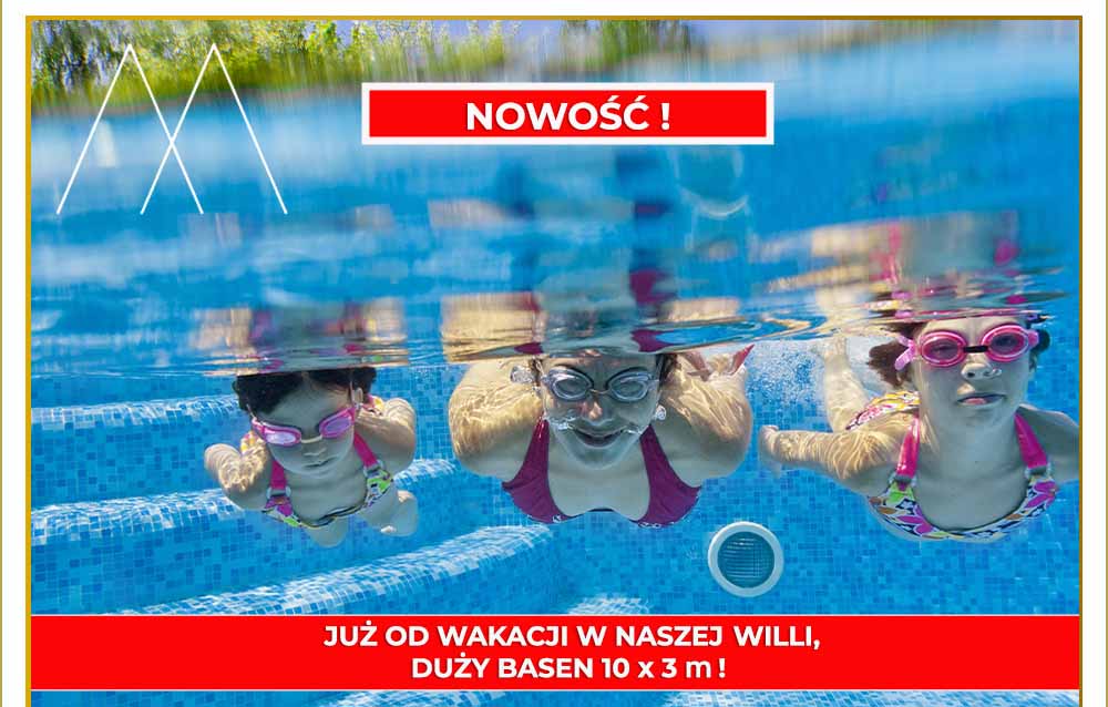 Read more about the article Nowość! Duży basen w Tyliczu już od wakacji w naszej Willi!